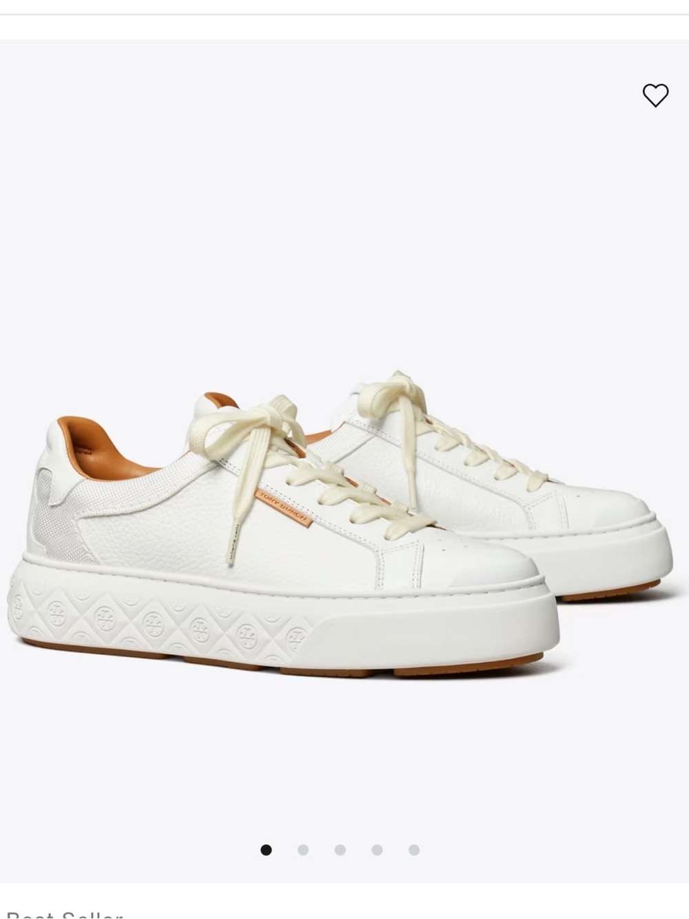 Tory Burch Ladybug Sneakers, White, Size 6, Great Condition